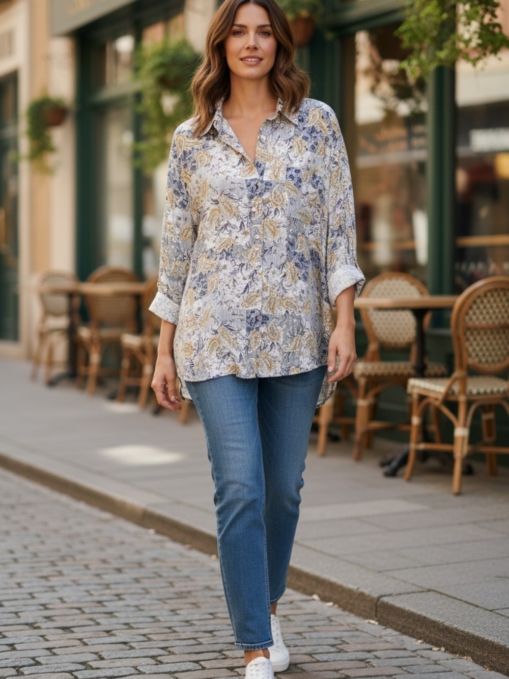 POL Printed Button-Down Shirt